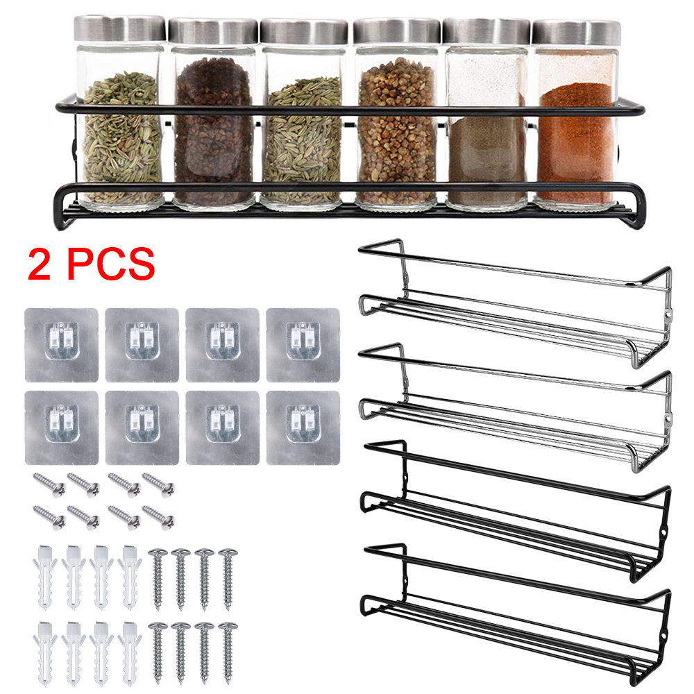 Spice Jar Labels - Kitchen Organizer 2 Pcs Metal Hanging