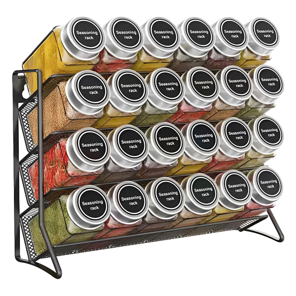4 Tier Cupboard Storage Shelf  – обзор и цена Spice Jar Labels