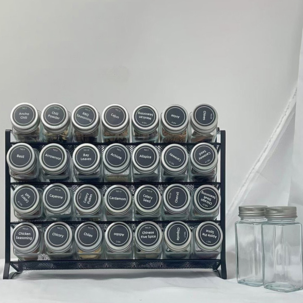 4 Tier Cupboard Storage Shelf  – обзор и цена Spice Jar Labels