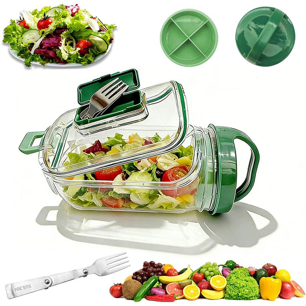 Portable Salad Container Jar w – обзор и цена Meal Prep Lunch
