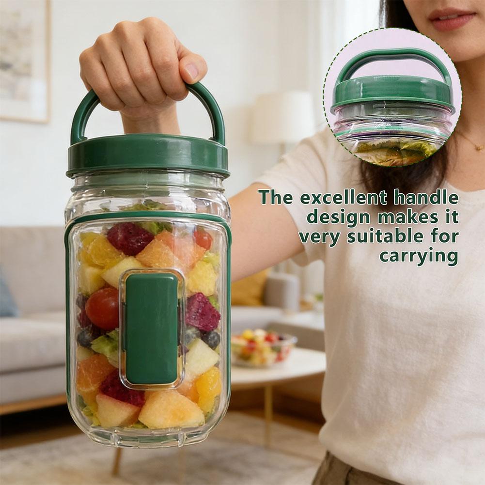 Portable Salad Container Jar w – обзор и цена Meal Prep Lunch