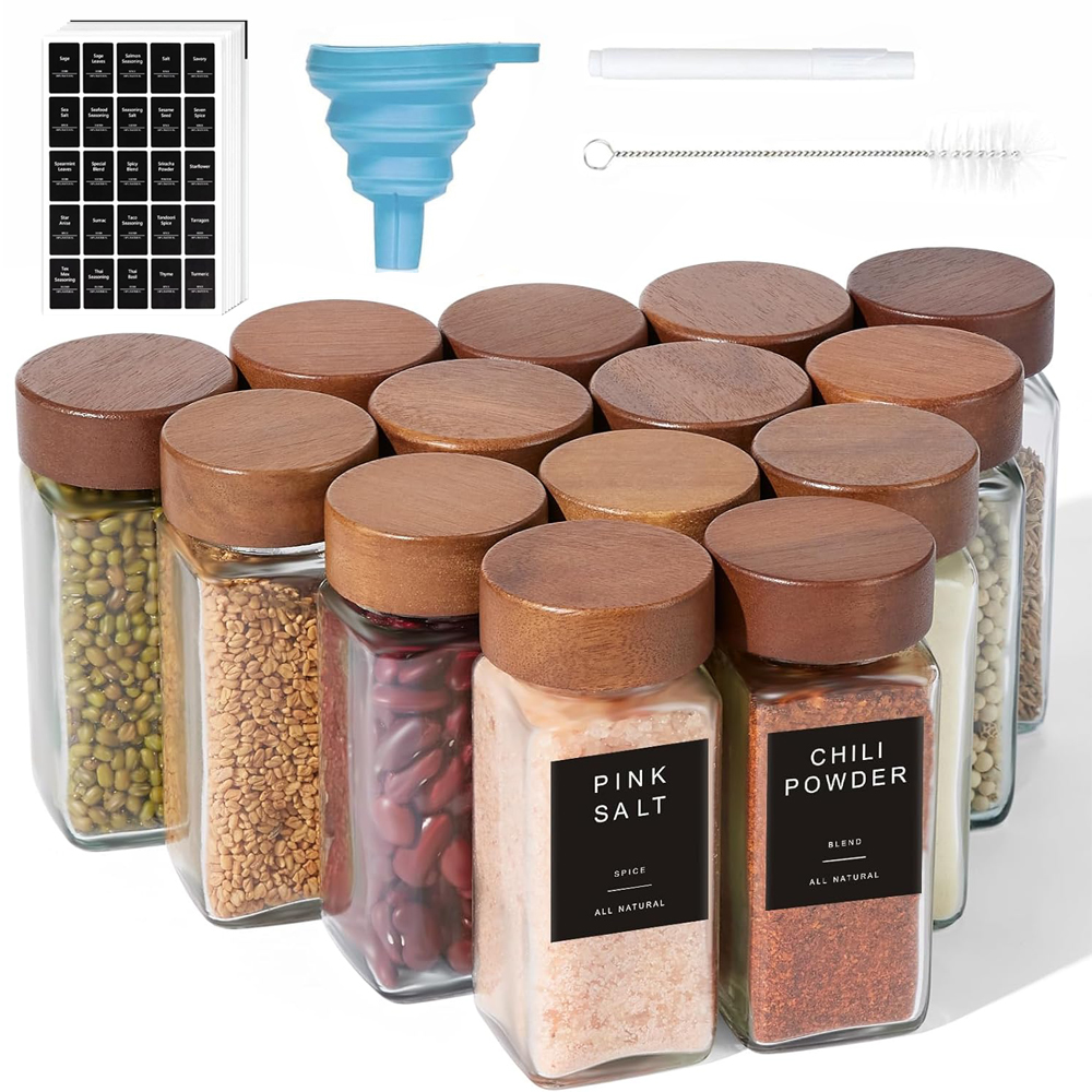 12Pcs Glass Spice Jars with La – обзор и цена Spice Jar Labels