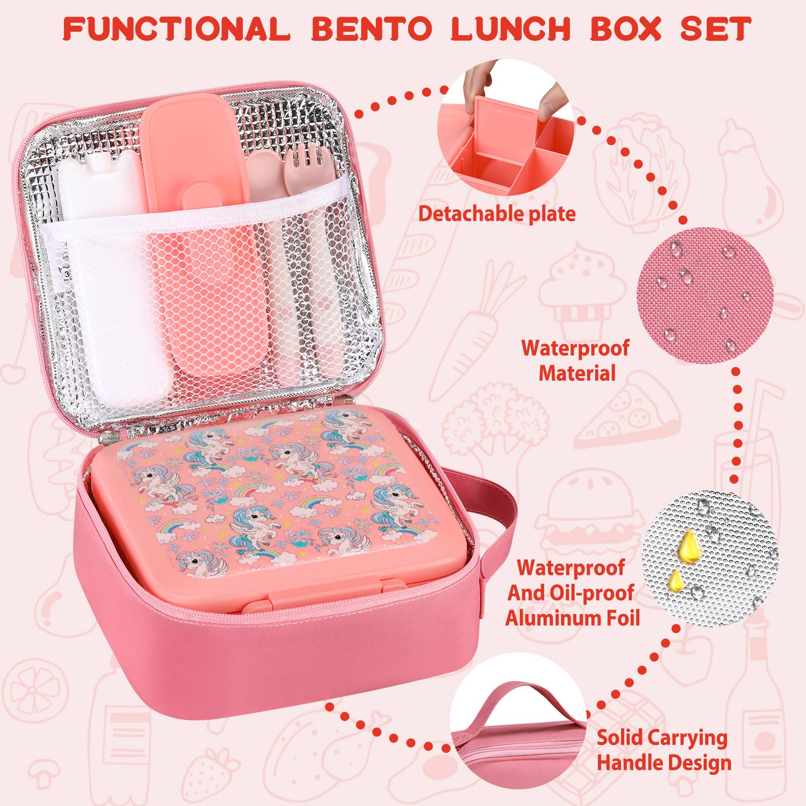 Bento Lunch Box for Kids With  – обзор и цена Meal Prep Lunch