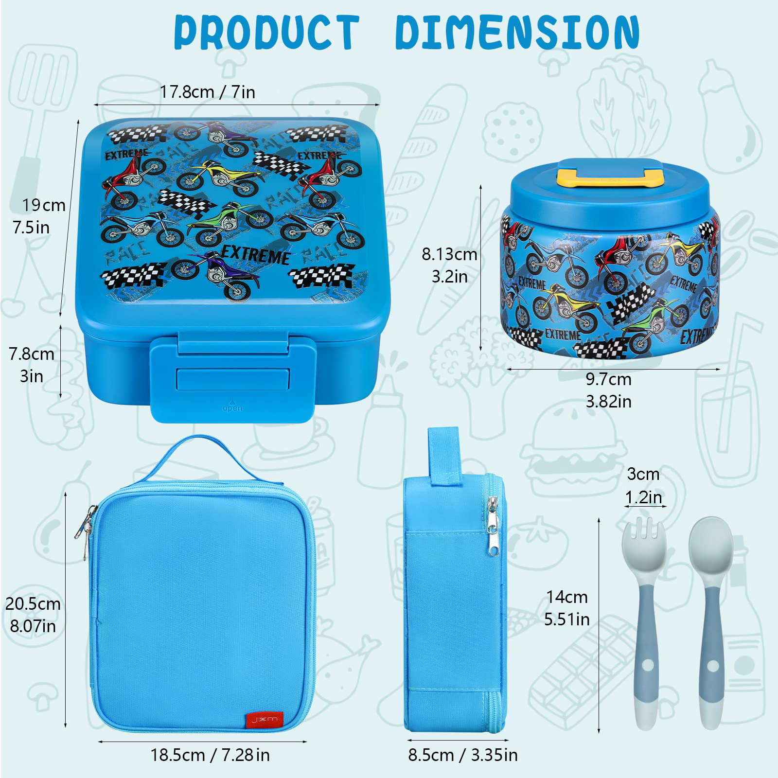Bento Lunch Box for Kids With  – обзор и цена Meal Prep Lunch