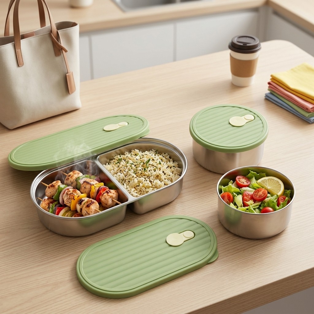 Microwavable 304 Stainless Ste – обзор и цена Meal Prep Lunch