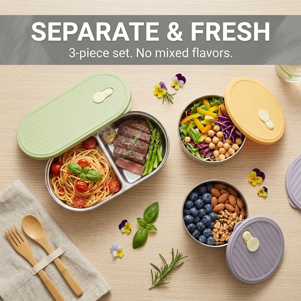 Microwavable 304 Stainless Ste – обзор и цена Meal Prep Lunch