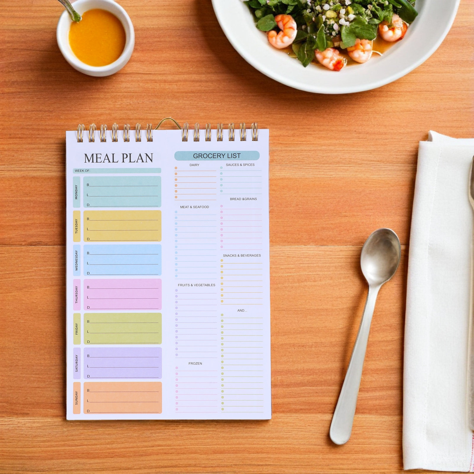 Meal Planner Notebook Weekly A – обзор и цена Meal Prep Menu