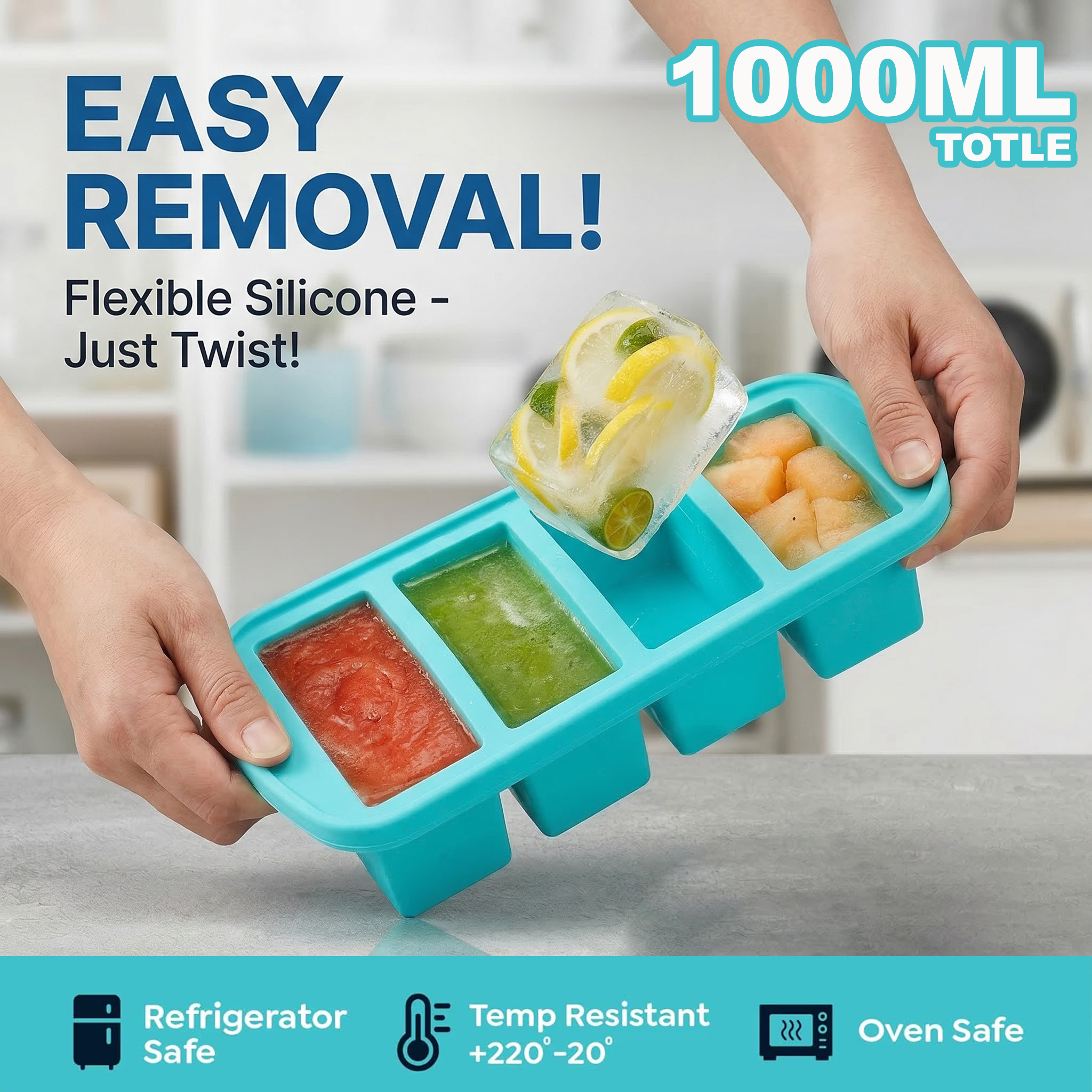 1000ML Silicone Freezer Tray w – обзор и цена Meal Prep Menu