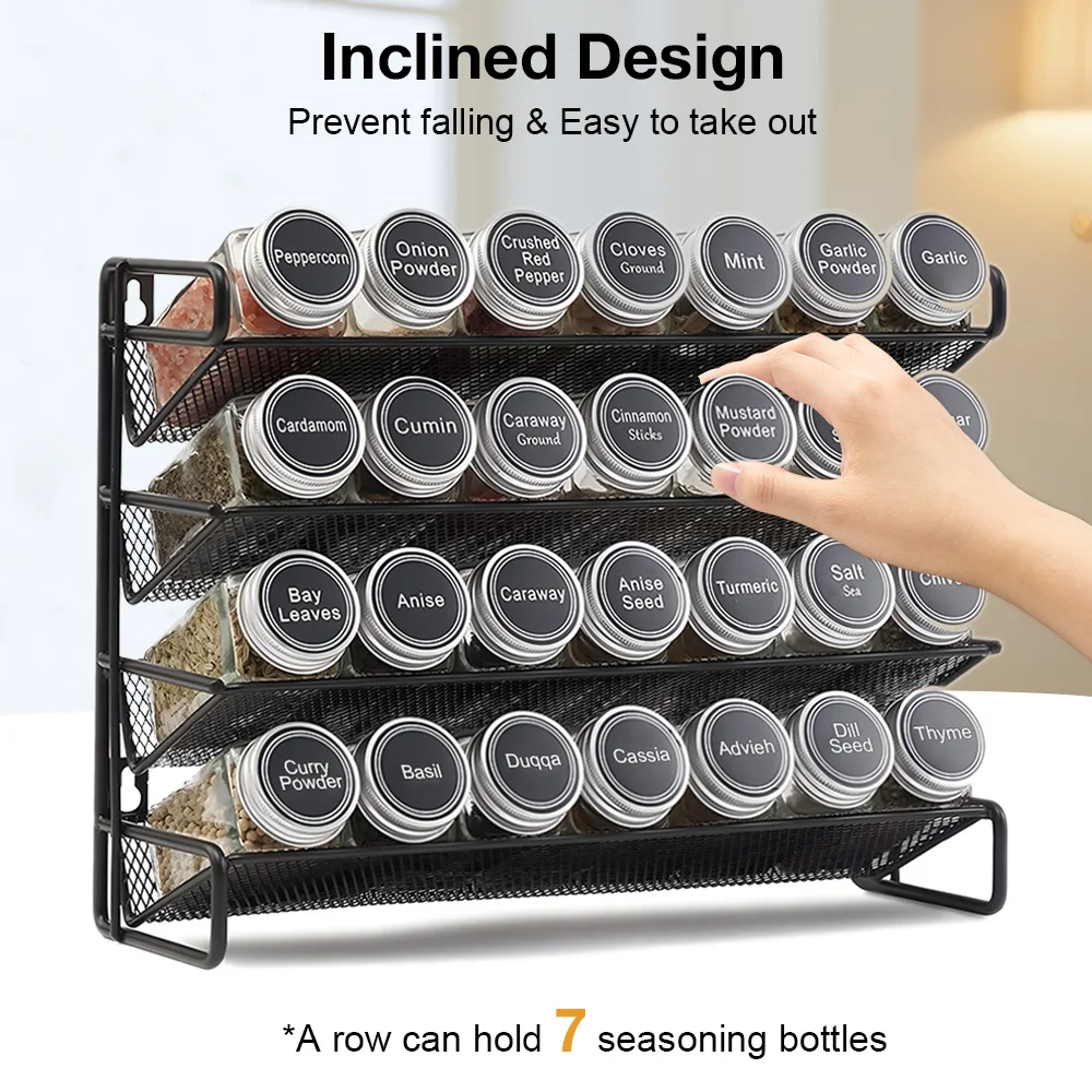 3/4 Tiers Kitchen Spice Jars O – обзор и цена Spice Jar Labels