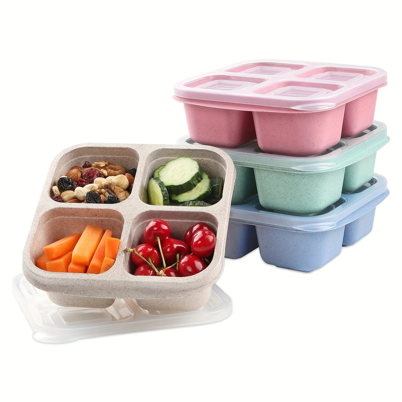 Snack Box with Four Transparen – обзор и цена Meal Prep Kitchen