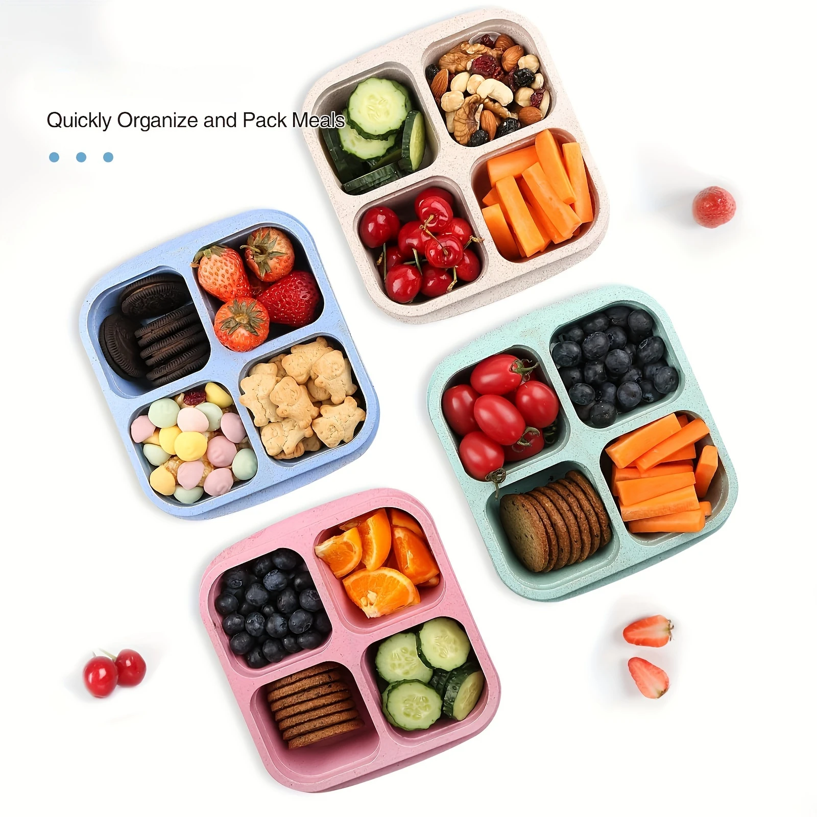 Snack Box with Four Transparen – обзор и цена Meal Prep Kitchen