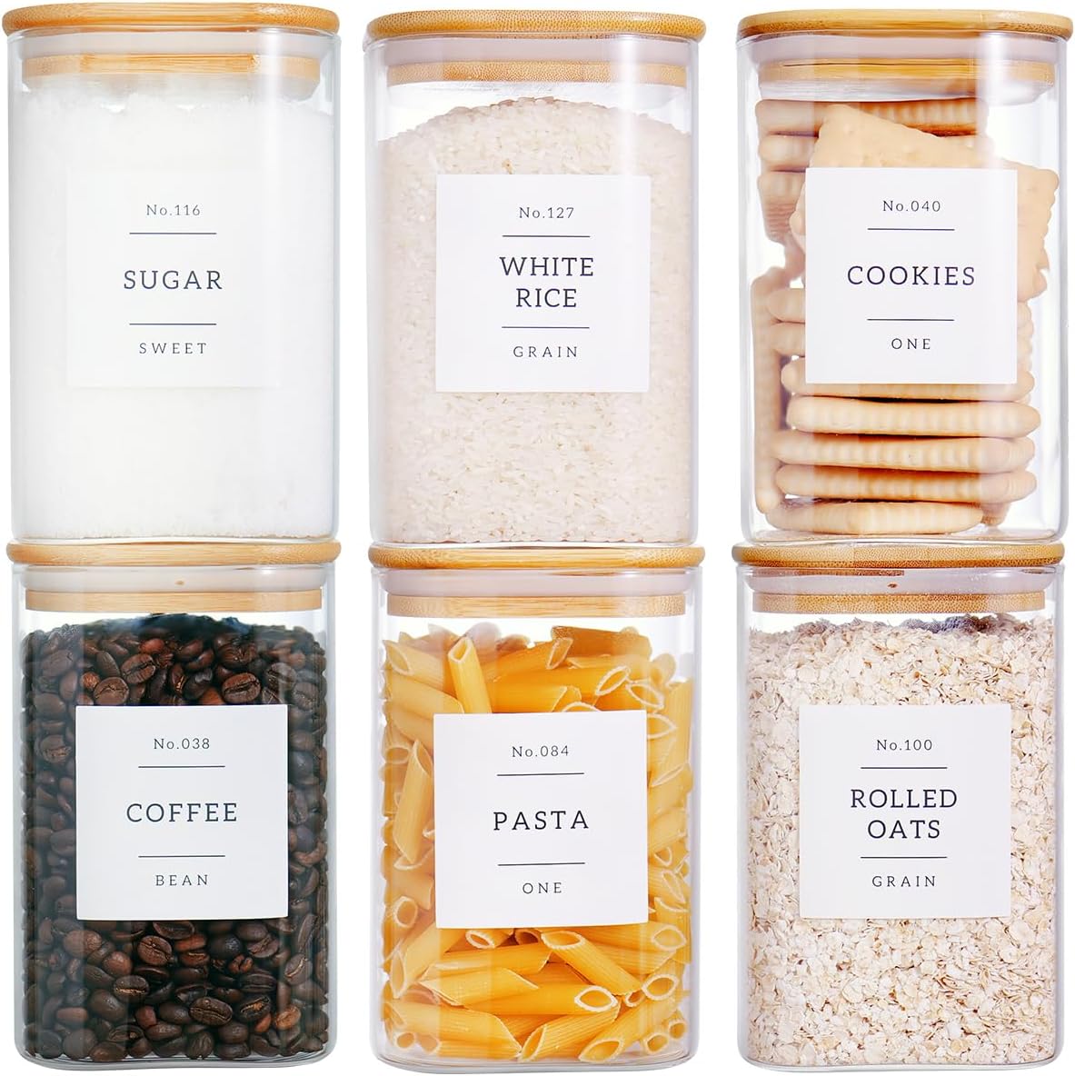 6 Pack Square Kitchen Storage  – обзор и цена Spice Jar Labels