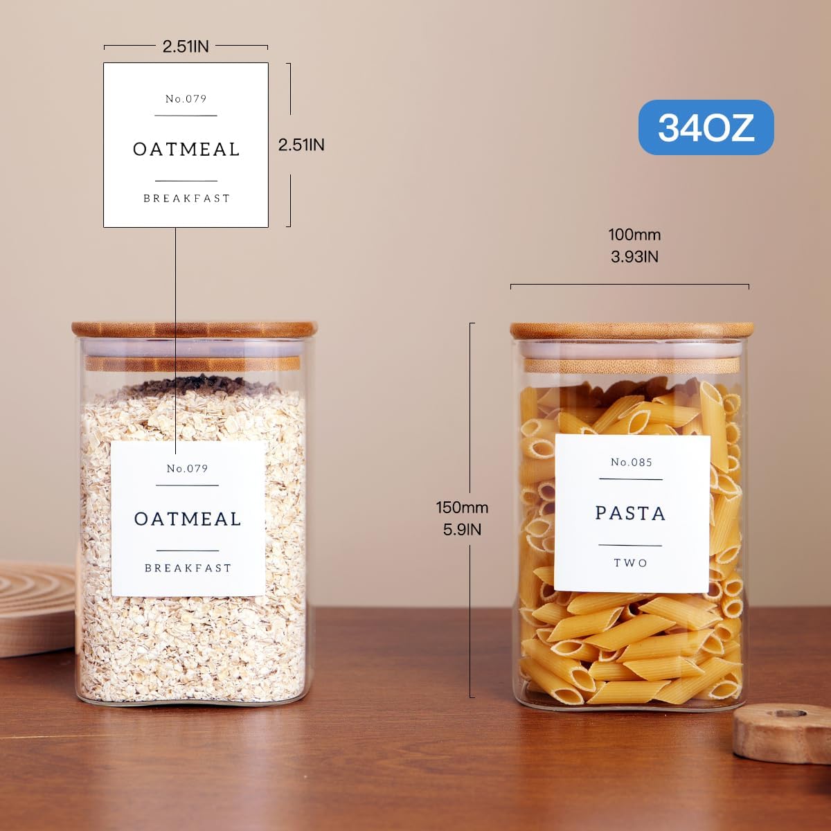 6 Pack Square Kitchen Storage  – обзор и цена Spice Jar Labels