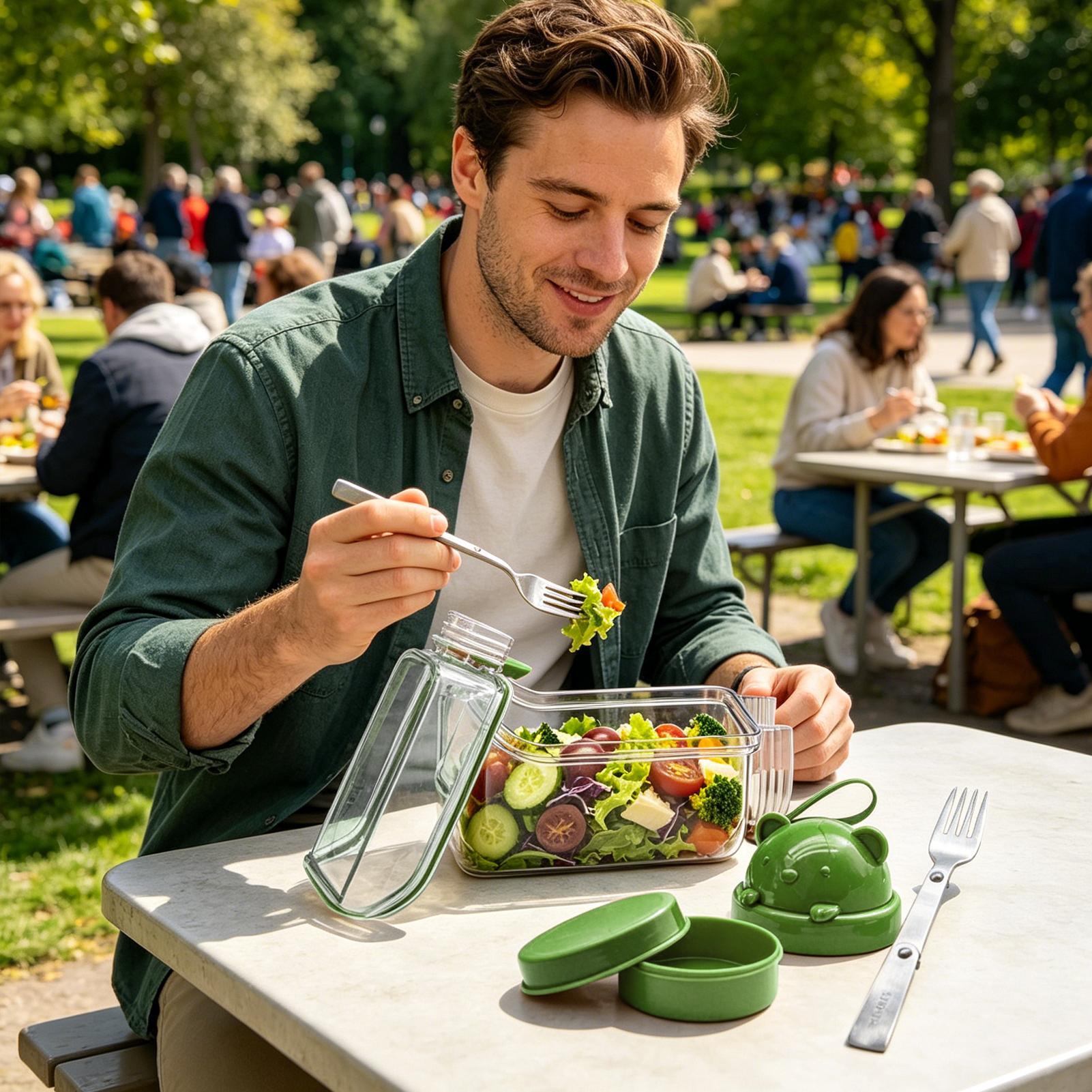 Salad Jar Clear Food Canisters – обзор и цена Meal Prep Restaurant