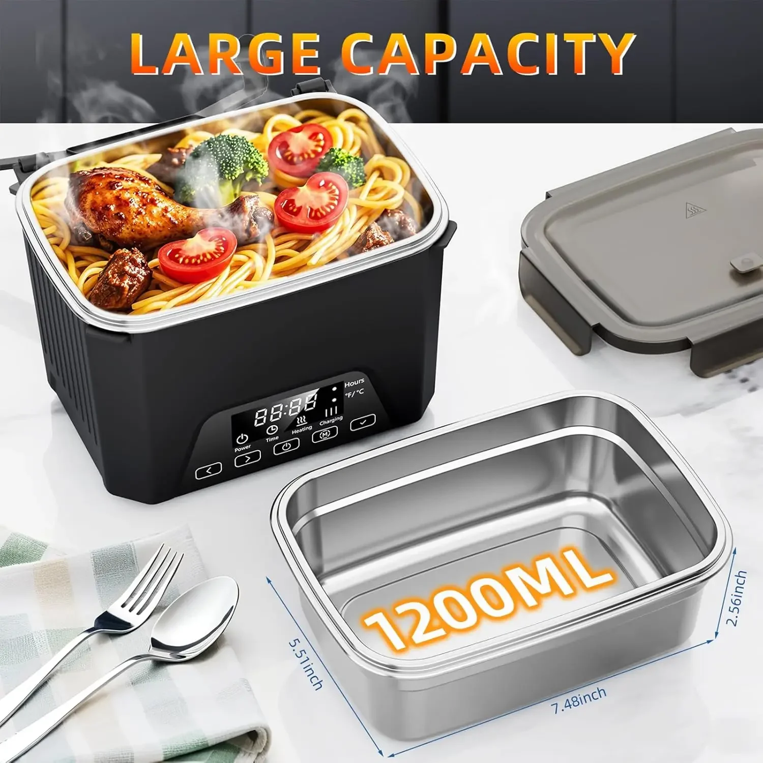 Cordless Electric Lunch Box, 1 – обзор и цена Meal Prep Lunch