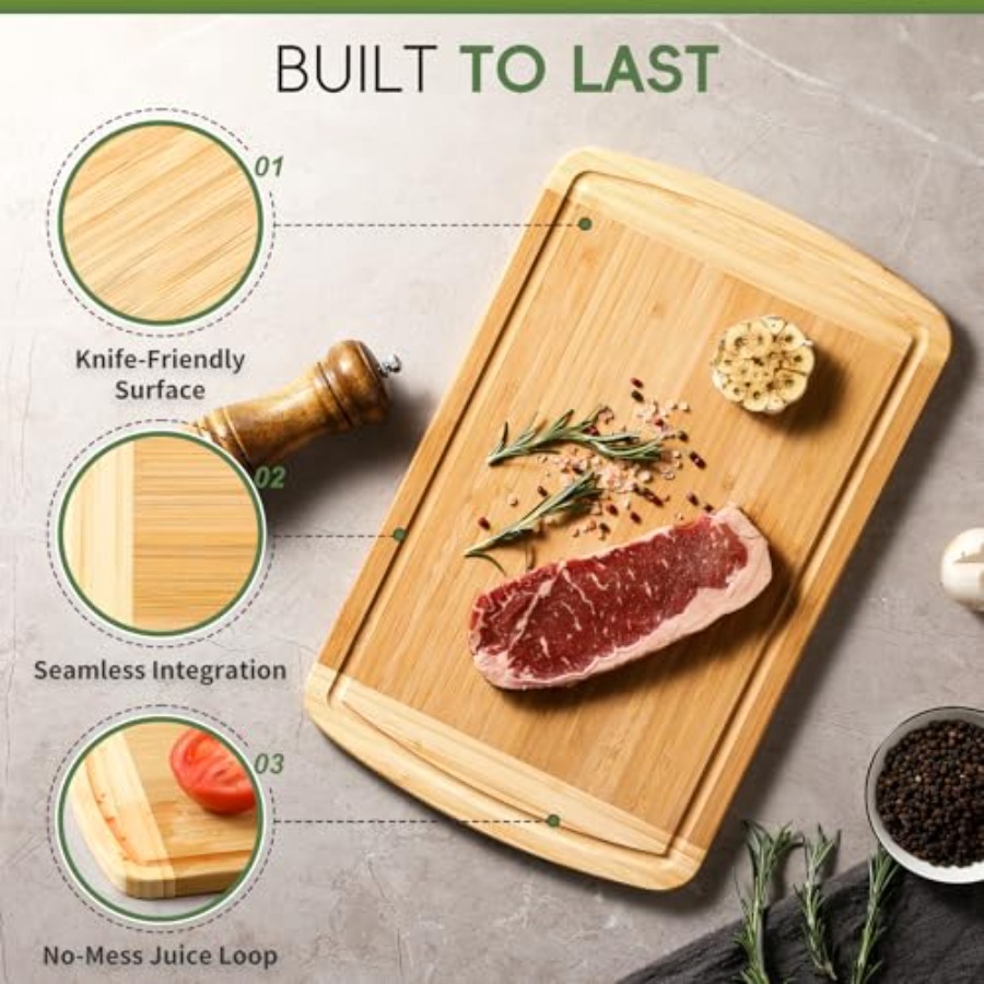 Large Wooden Cutting Board for – обзор и цена Meal Prep Kitchen