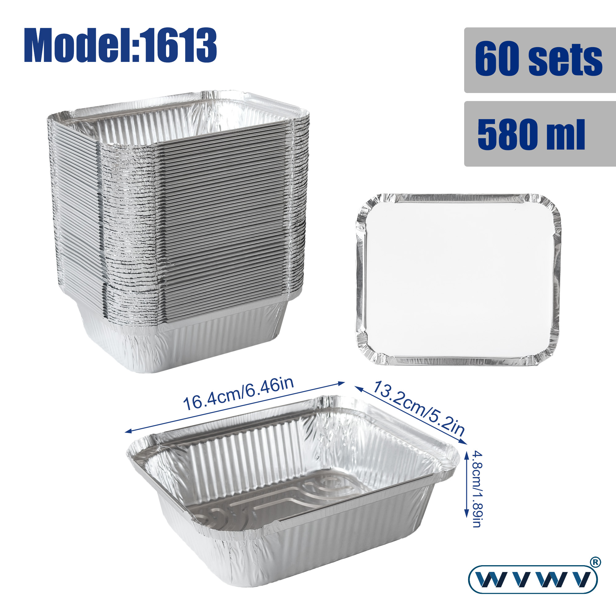 60Pcs 560ml Disposable Aluminu – обзор и цена Meal Prep Restaurant