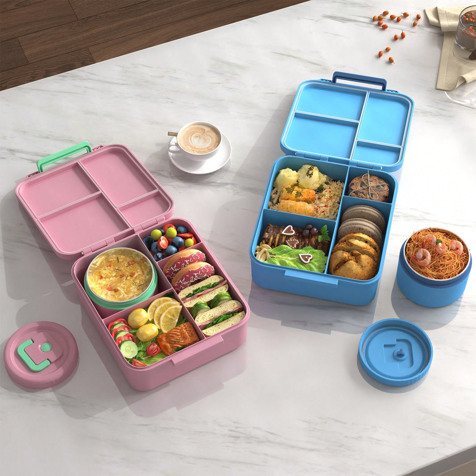 Kids Bento Lunch Box with 4 Co – обзор и цена Meal Prep Lunch