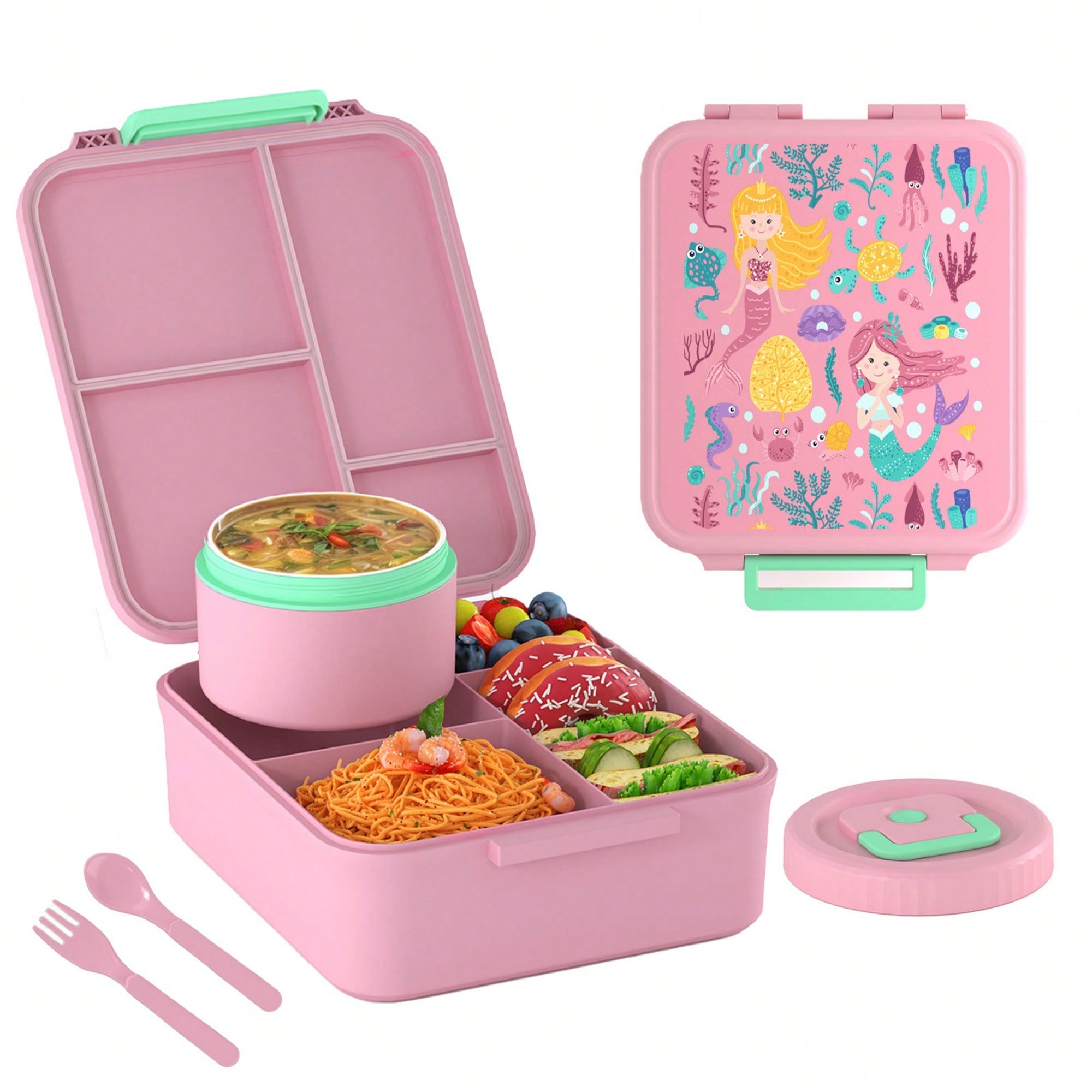 Kids Bento Lunch Box with 4 Co – обзор и цена Meal Prep Lunch