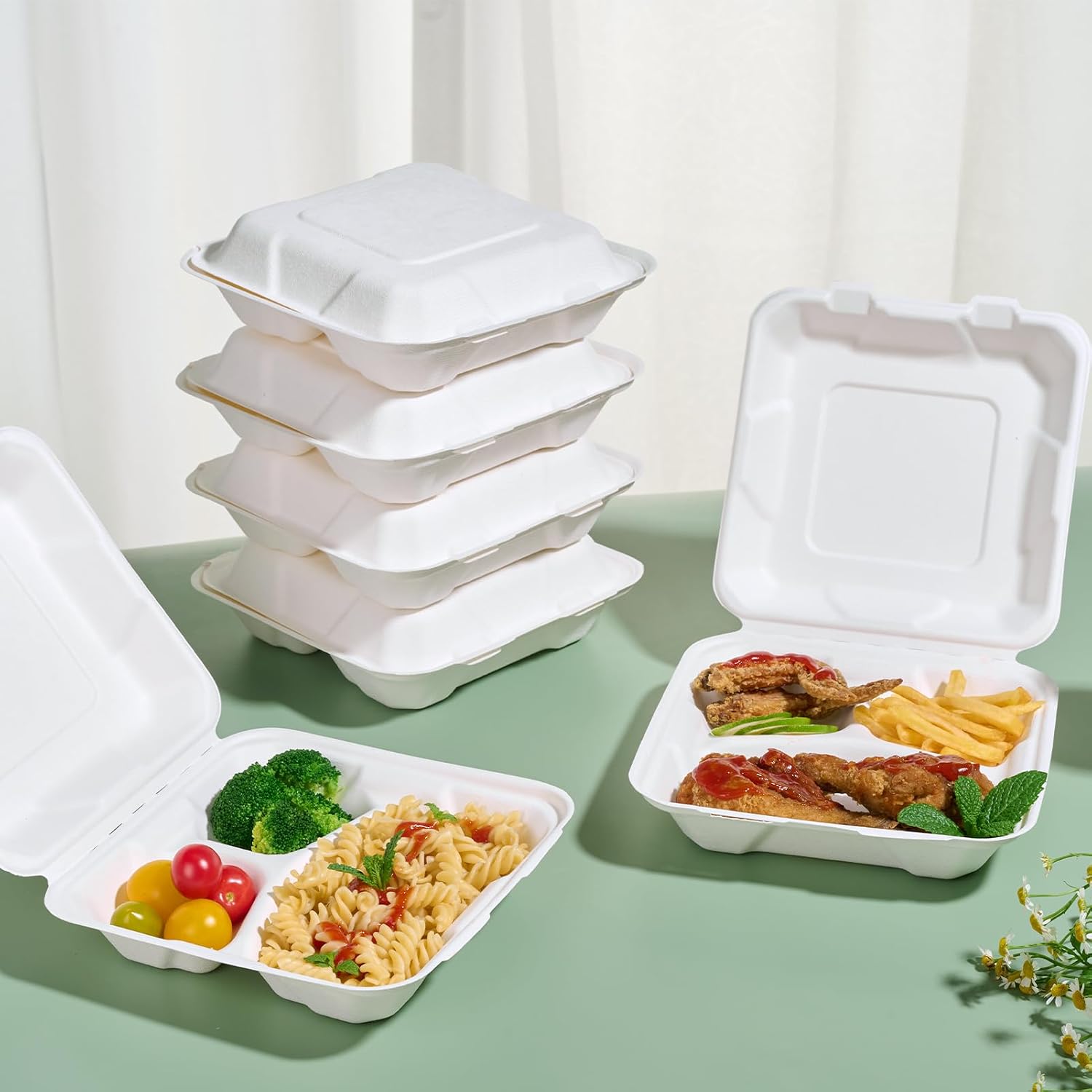 Disposable Clamshell Take Out  – обзор и цена Meal Prep Restaurant