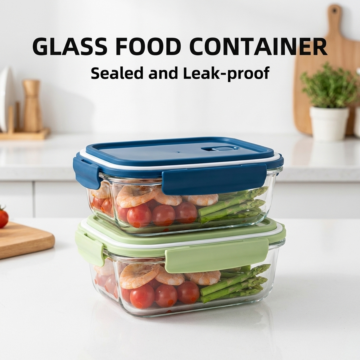 2 Pack Glass Lunch Box Borosil – обзор и цена Meal Prep Diet