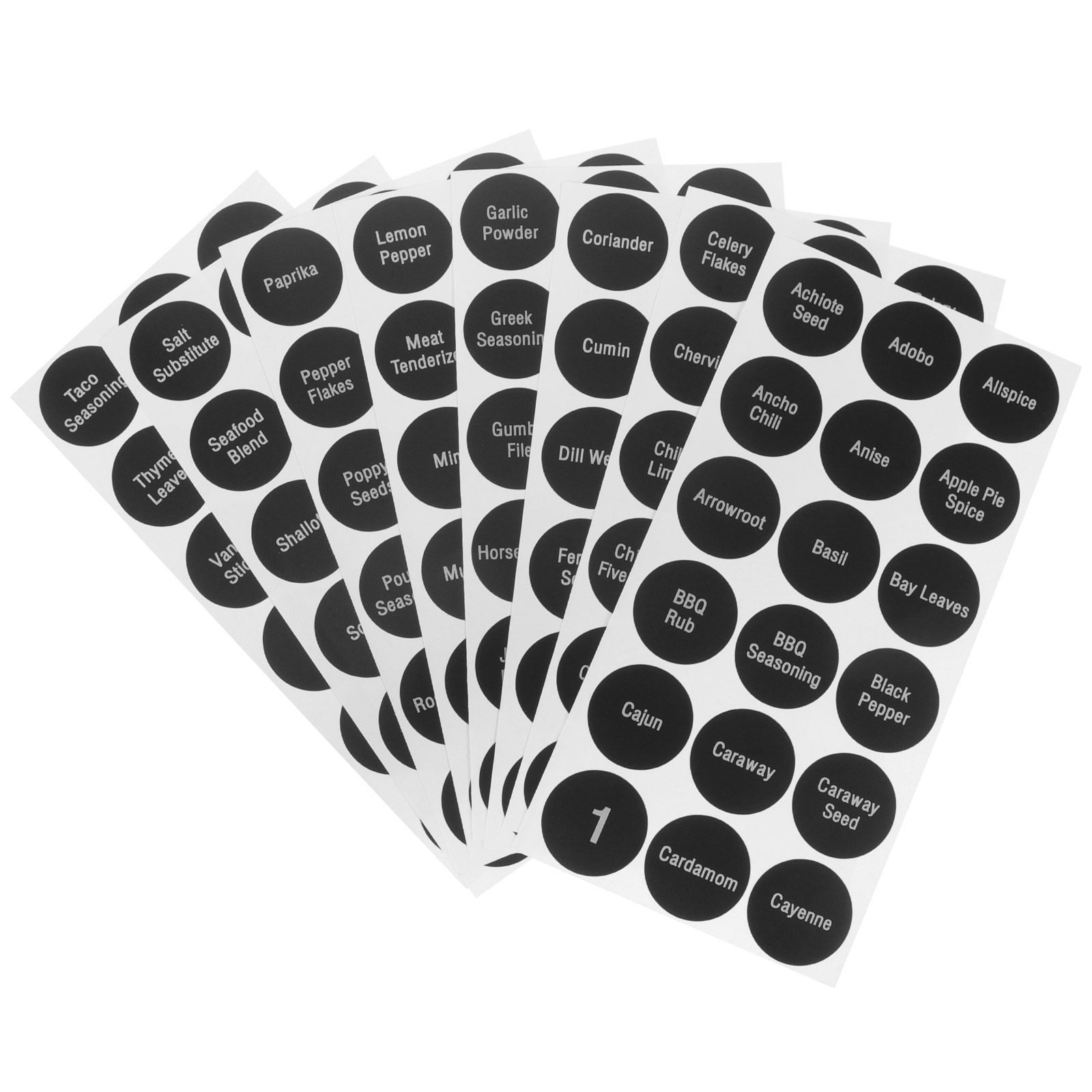 8 Sheets Round Preprinted Spic – обзор и цена Spice Jar Labels
