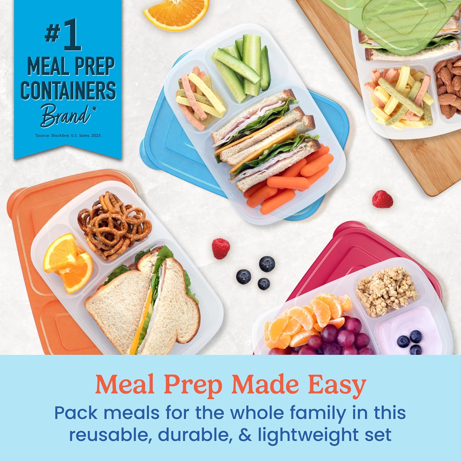 Original Stackable Lunch Boxes – обзор и цена Meal Prep Lunch
