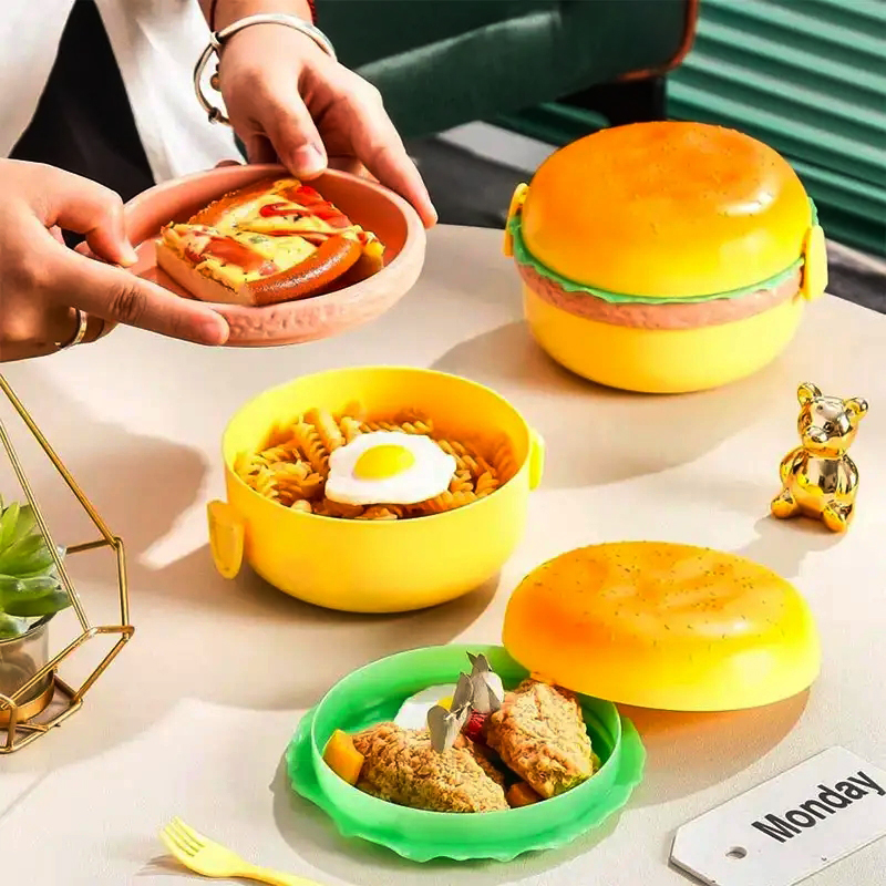 Hamburger Lunch Box Double Tie – обзор и цена Meal Prep Lunch
