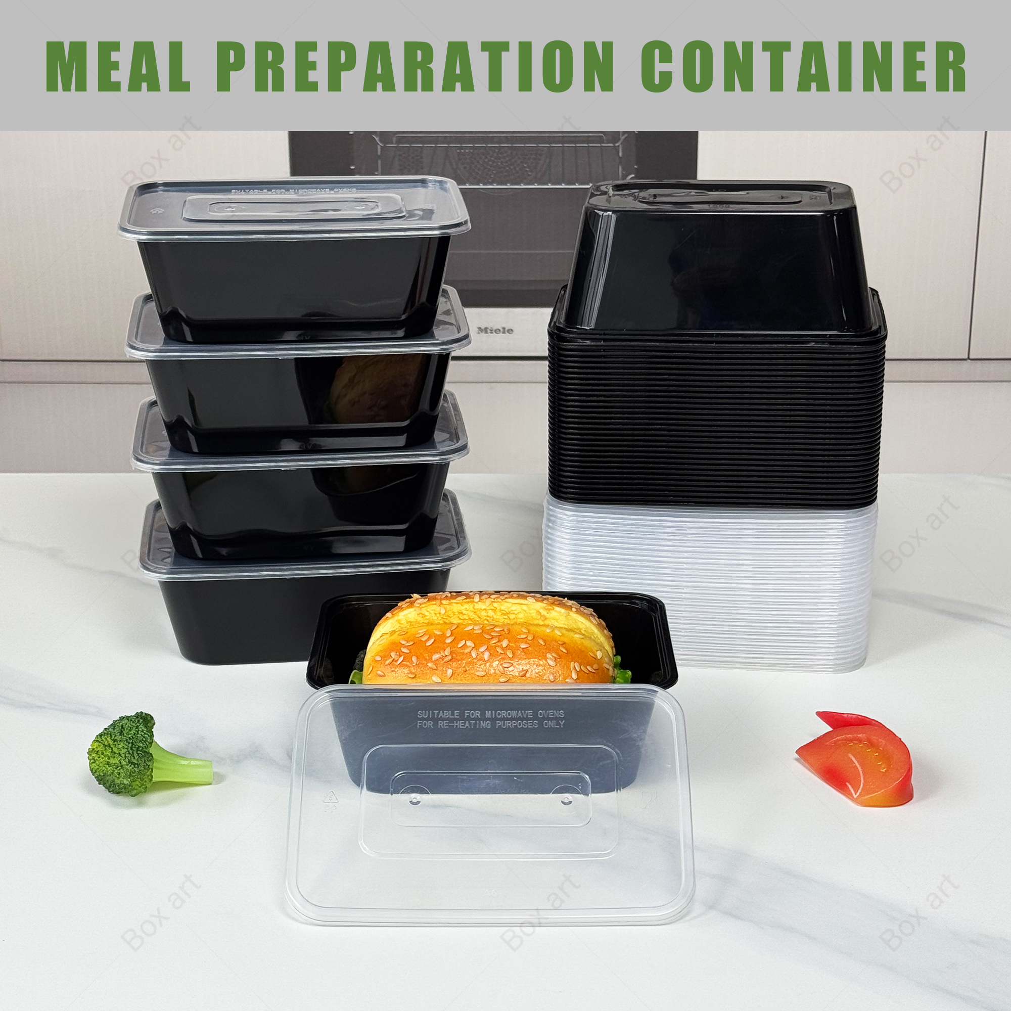 15/50Pcs, 720ml Rectangular Me – обзор и цена Meal Prep Menu