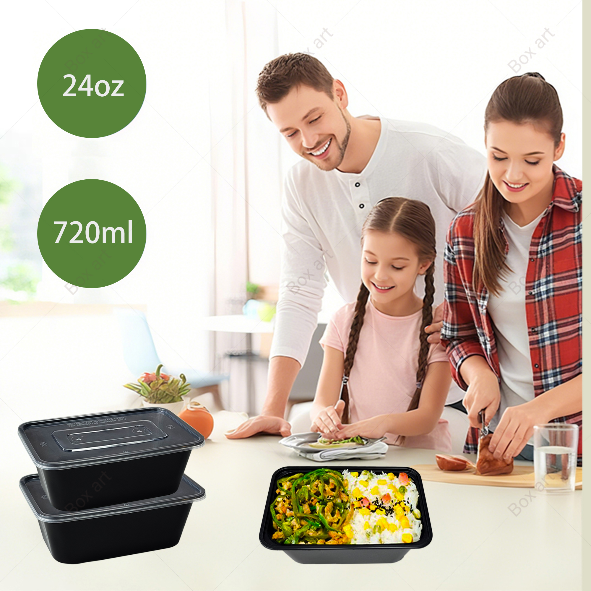 15/50Pcs, 720ml Rectangular Me – обзор и цена Meal Prep Menu