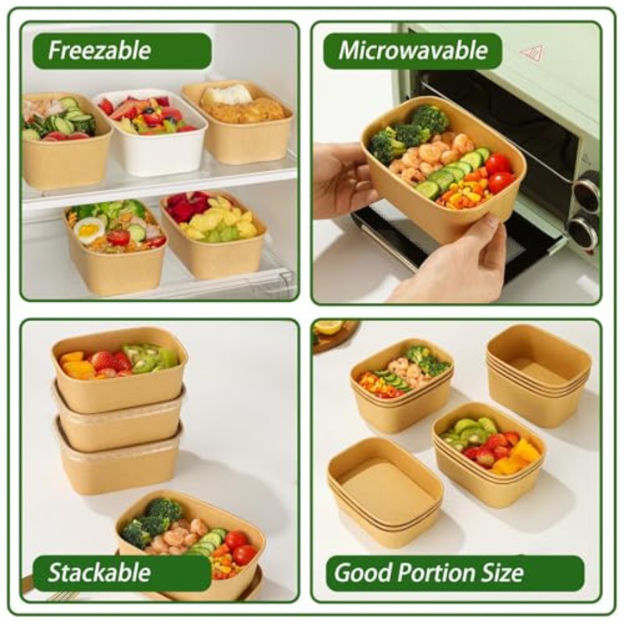 Pack Paper Bowls, Disposable F – обзор и цена Meal Prep Diet