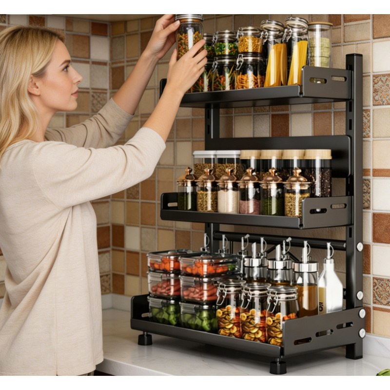 Adjustable Spice Storage Rack  – обзор и цена Spice Jar Labels